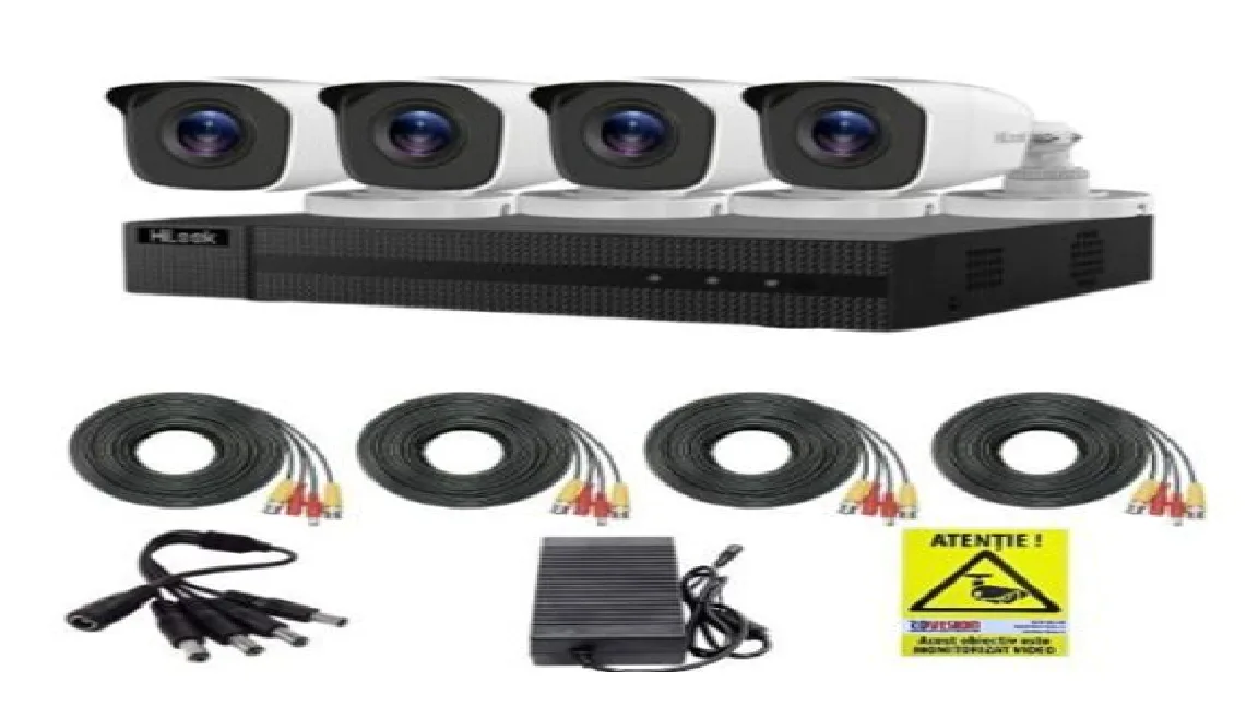 Kit supraveghere Hikvision Hilook, 4 camere 2MP, IR 20m, DVR 4 canale
