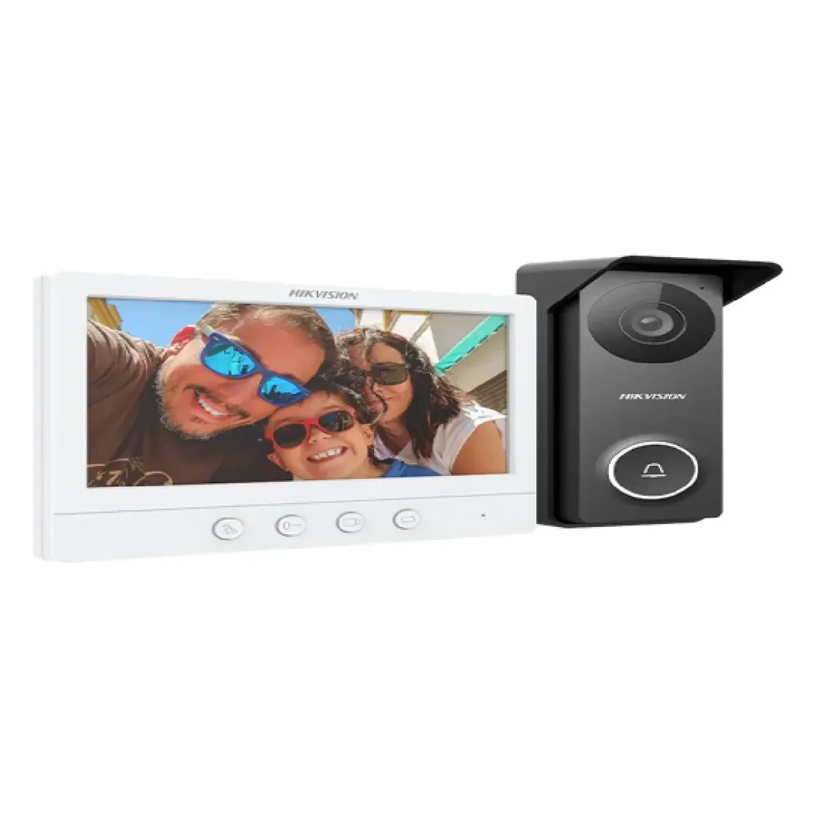 Kit videointerfon analogic, ecran 7′, conectare 4 fire pentru 1 familie