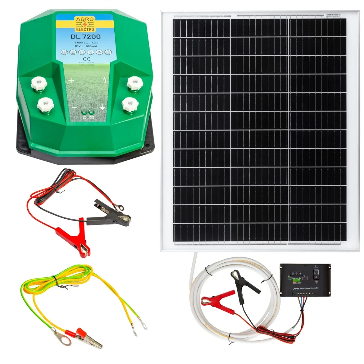 Sistem gard electric compact DL 7200, 7,2 J, cu panou solar 50 W